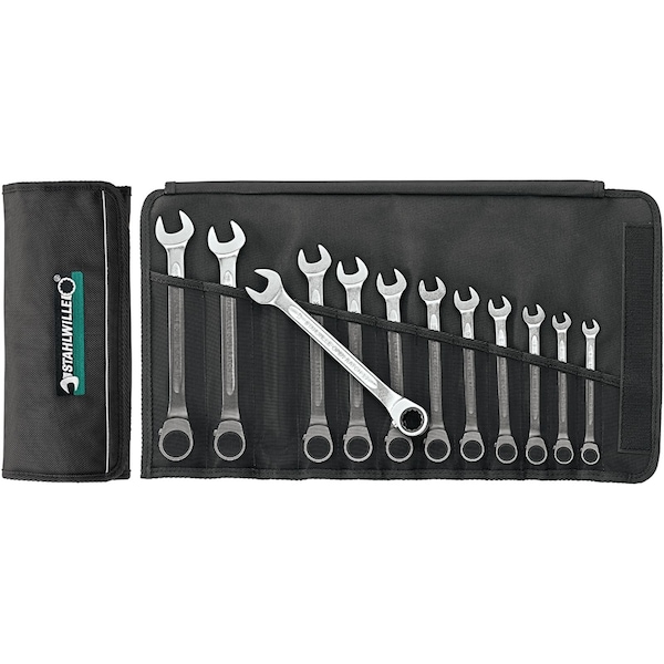 Set Combination Ratcheting Wrench OPEN-RATCH No.17/12 12-pcs.